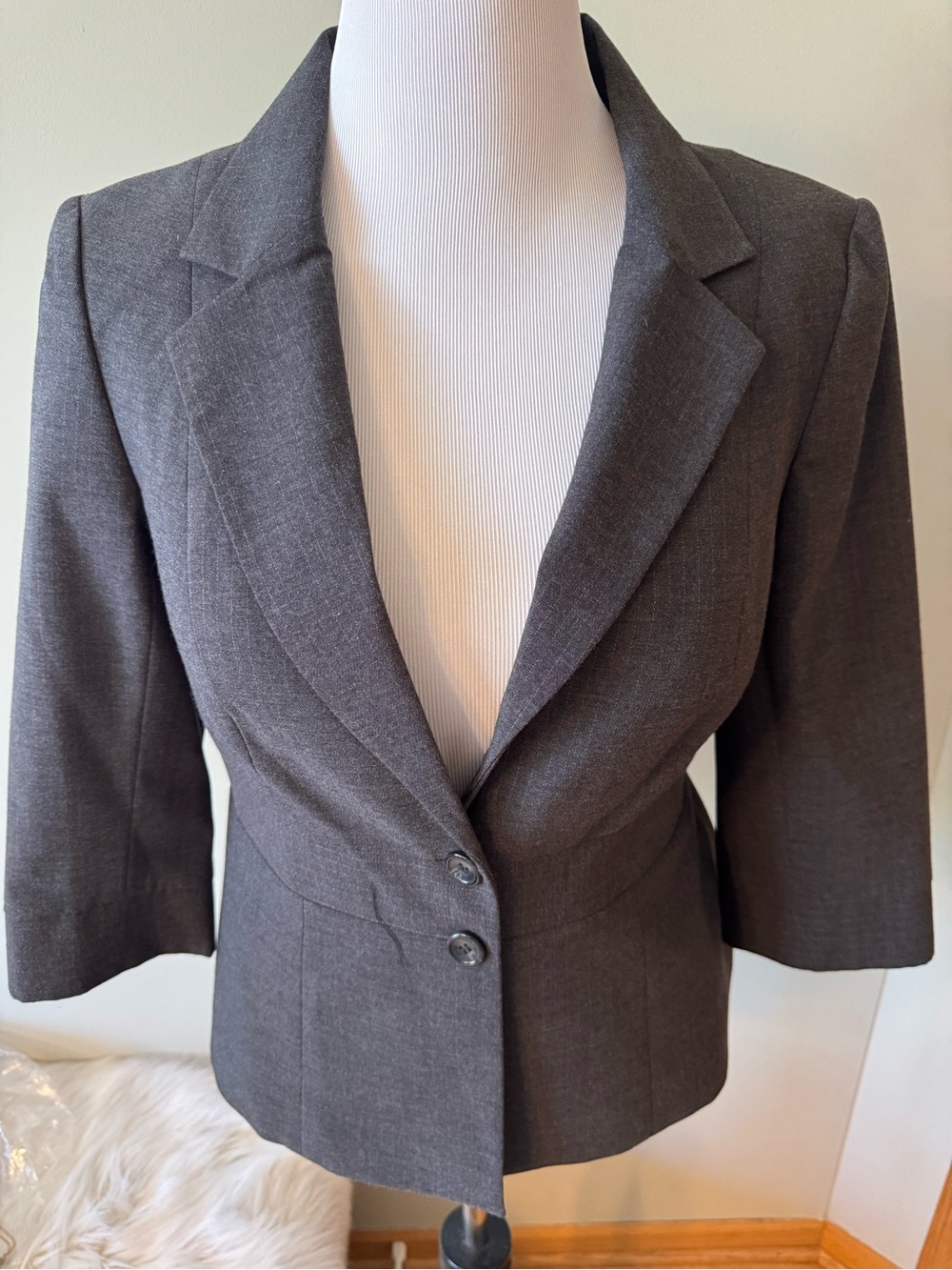 The Limited Charcoal Gray Tailored Women's Blazer